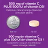 Webber Naturals Vitamin C+D3 500 mg/500 IU (200 Žuvacia tableta, Pomeranč)