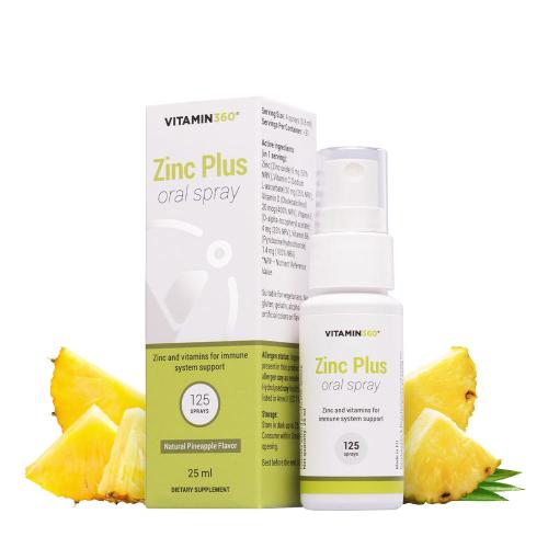Vitamin360 Zinek Plus ústní sprej (25 ml, Ananas)
